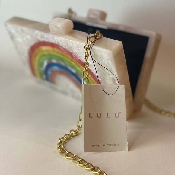 NWT Handcrafted LULU NYC Rainbow Crossbody Handbag - Picture 5 of 8